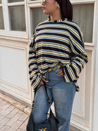 Top Striped Retro Brown
